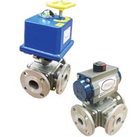 dwyer  Valves 閥 
 Automated Ball Valve, 
3-Way SS Flange 
自動球閥-不鏽鋼三通  3BV2系列