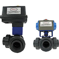 dwyer  Valves 閥  
Automated Ball Valve, 
Three-Way Plastic
 自動球閥-塑膠三通  3PBV系列